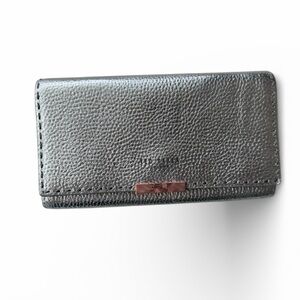 Ted Baker leather silver metallic crossbody chain wallet